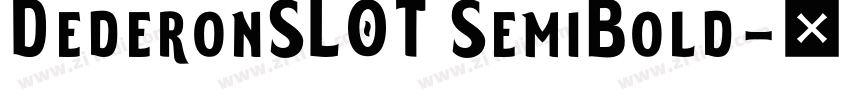 DederonSLOT SemiBold字体转换